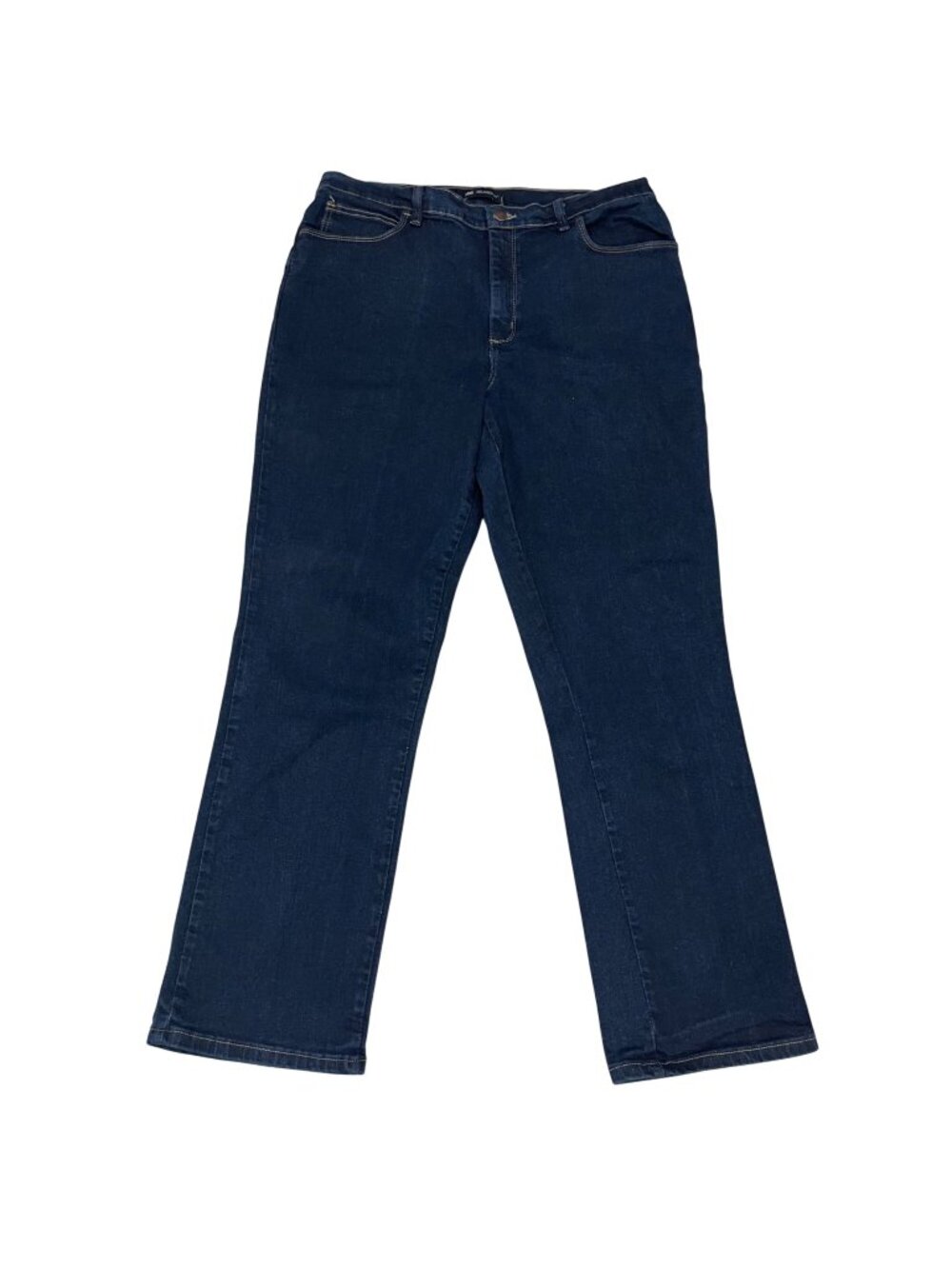 Lee Relaxed Fit Straight Leg Jeans Women's Size 16 Cotton Medium Dark Wash Denim